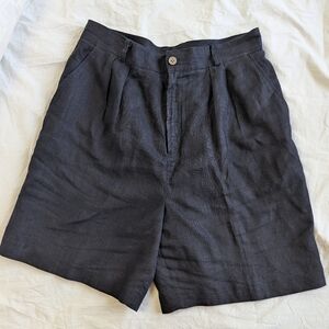 Linen Pleated Front Lined Women's Shorts By Classiques Size 16